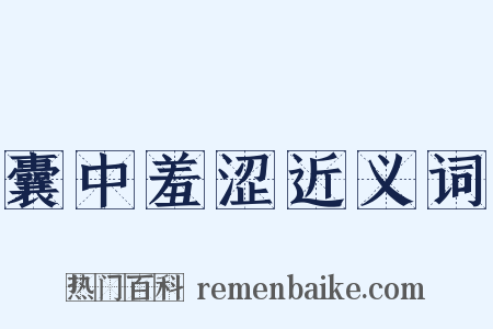 囊中羞涩近义词是什么意思的图片